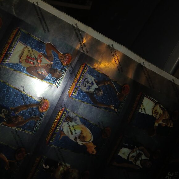 1993-94 1995 topps finest refractor? basketball uncut sheet (2) shaqs - Picture 8 of 10